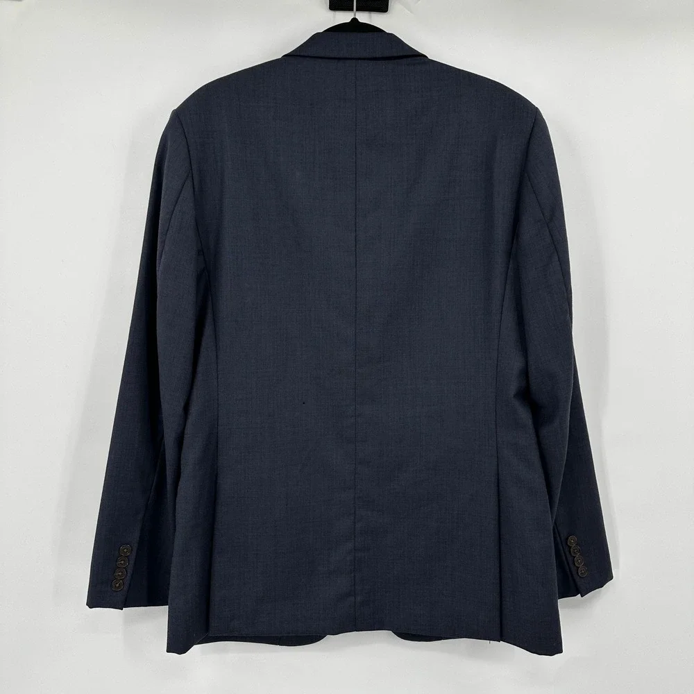 J Crew Thompson Mens 40R Dark Blue Wool Two Button Suit Jacket Blazer Sportscoat
